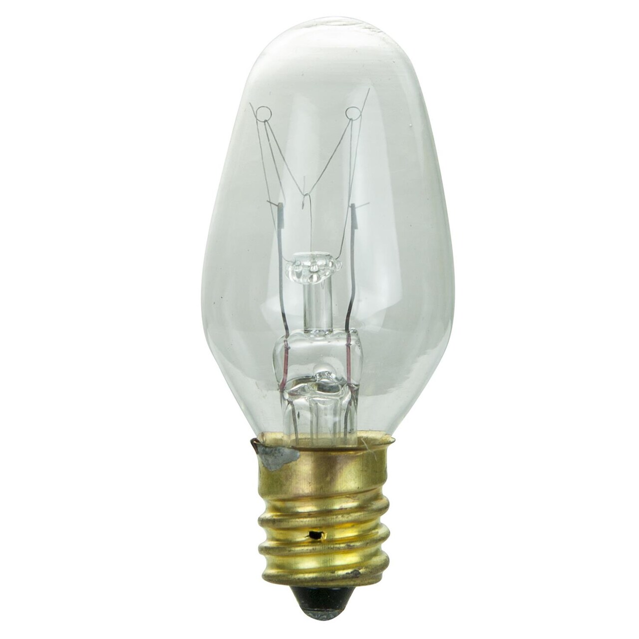 25Pk - SUNLITE 7w Candelabra C7 Night Light Clear Incandescent Bulb